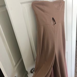 Strapless paint suit with peak a boo hole